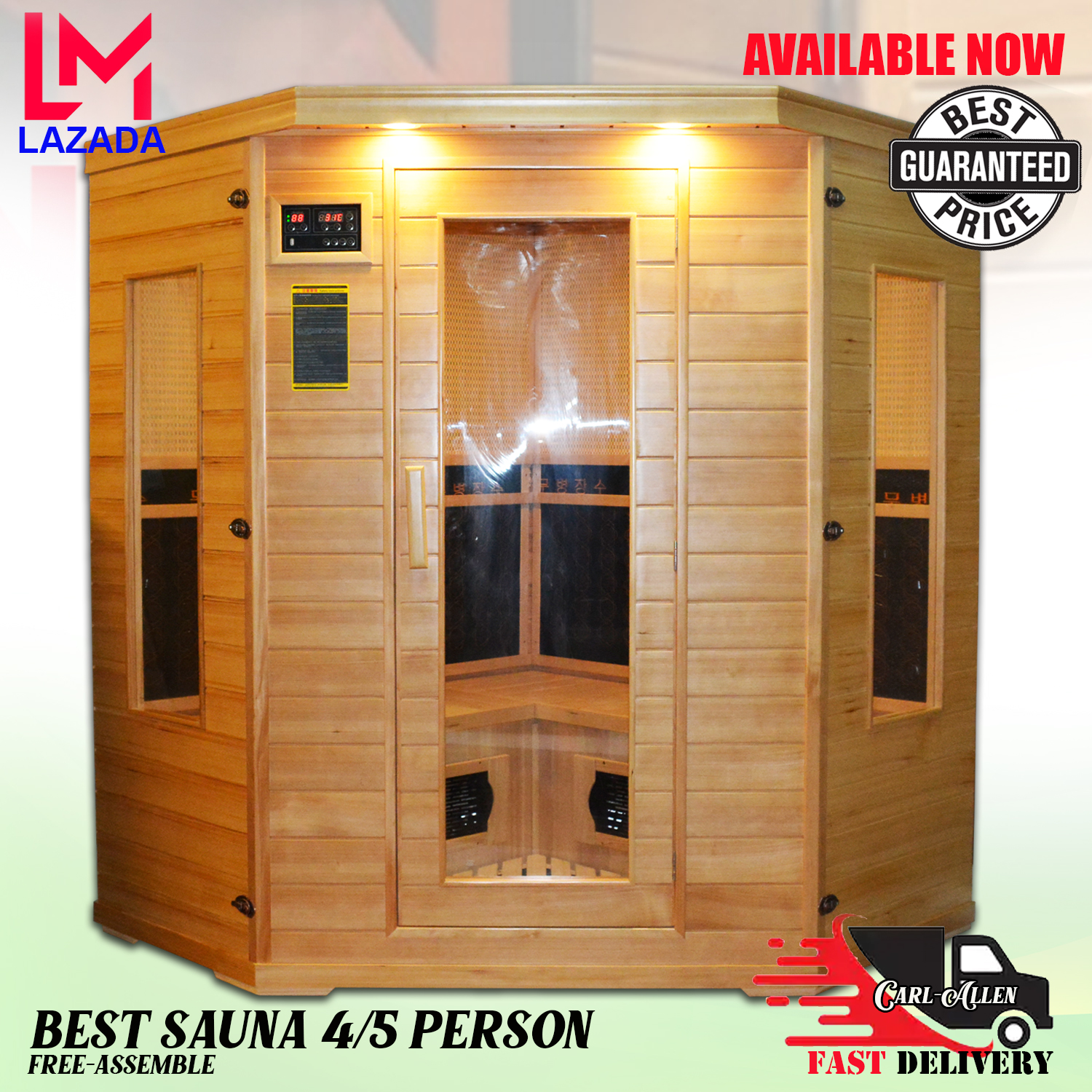 New Technology Infrared Best Sauna Room For 4 to 5 Person Corner Type  2600watts Carbon & Ceramic Heating System by (Gml Pricewise) | Lazada PH