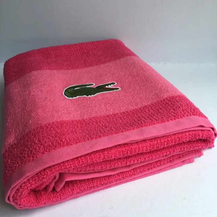 lacoste bath towels