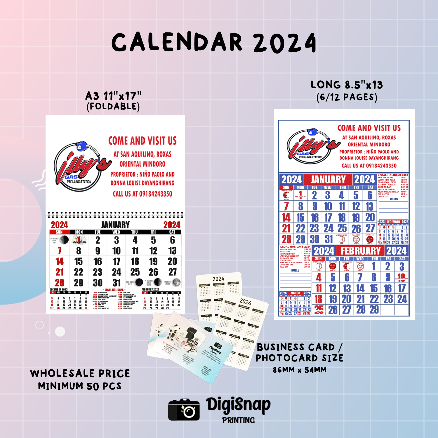 Commercial Yearly Desk Calendar 2024 (50pcs) | Lazada PH