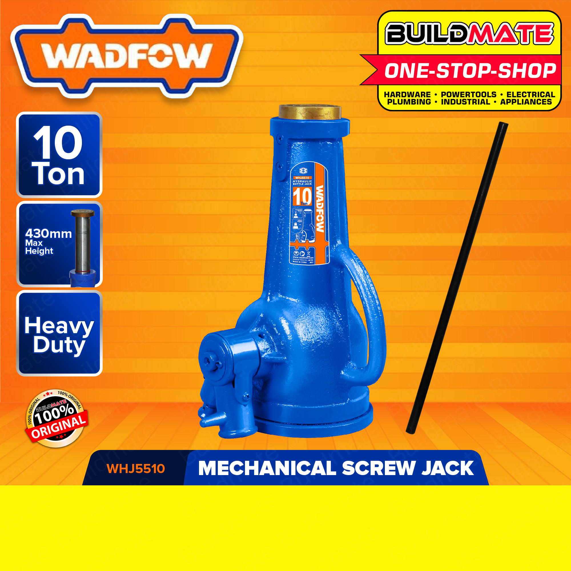 WADFOW Mechanical Screw Jack 10 TON Jack Screw Stand Car Lift Used
