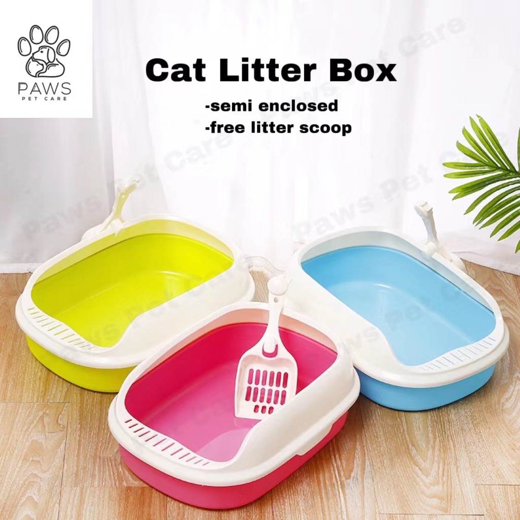 Cat Litter Box Anti Spill Semienclosed Litter Box Lazada PH