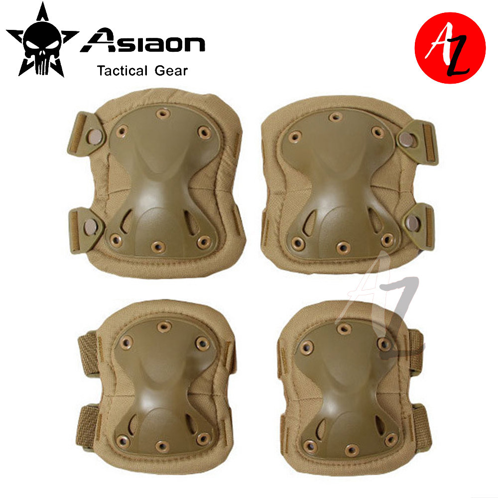ASIAON Outdoor Military Protective Gear Tactical Elbow and Knee Pads