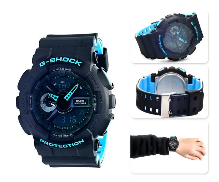 g shock ga 110 black blue