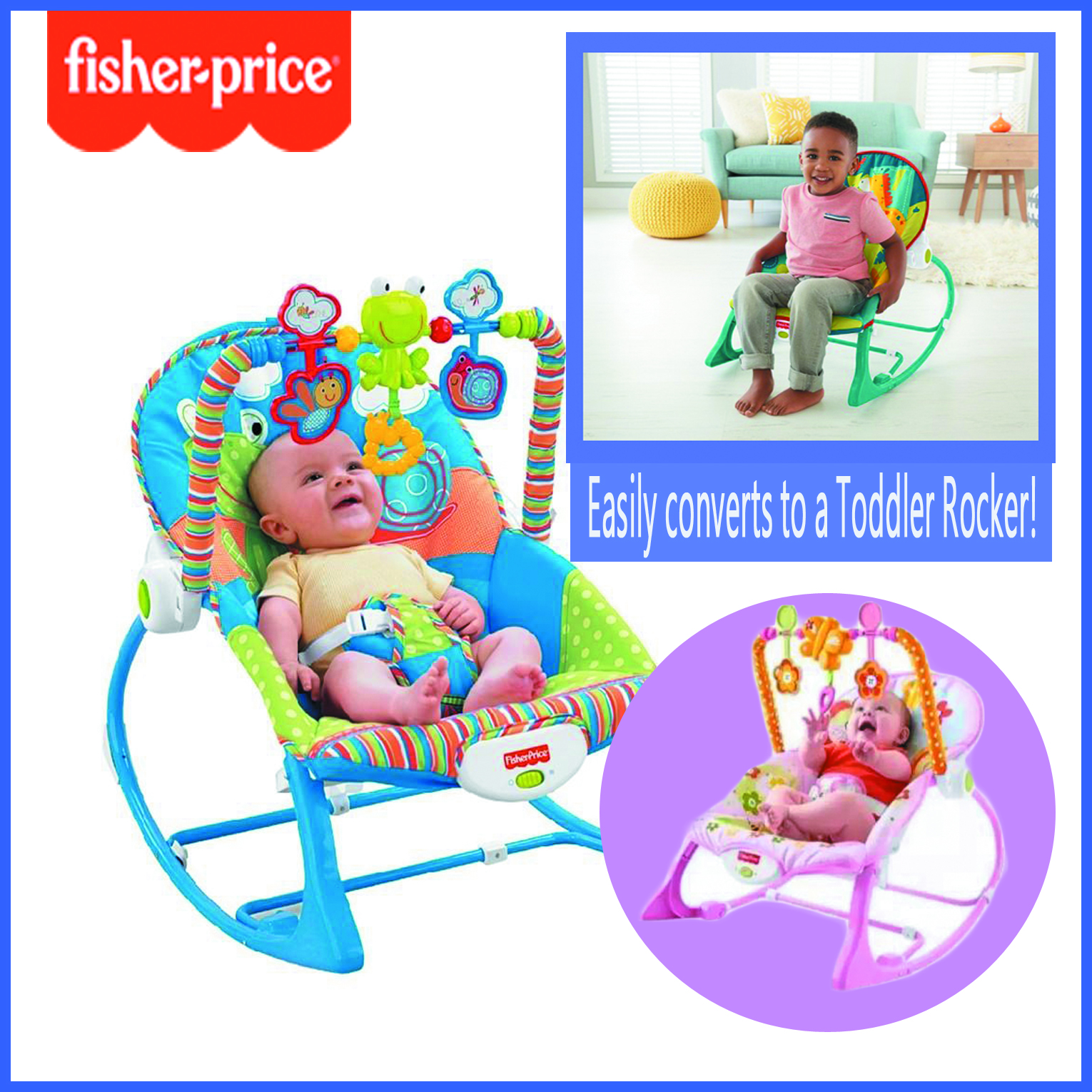 fisher price bouncer and rocker