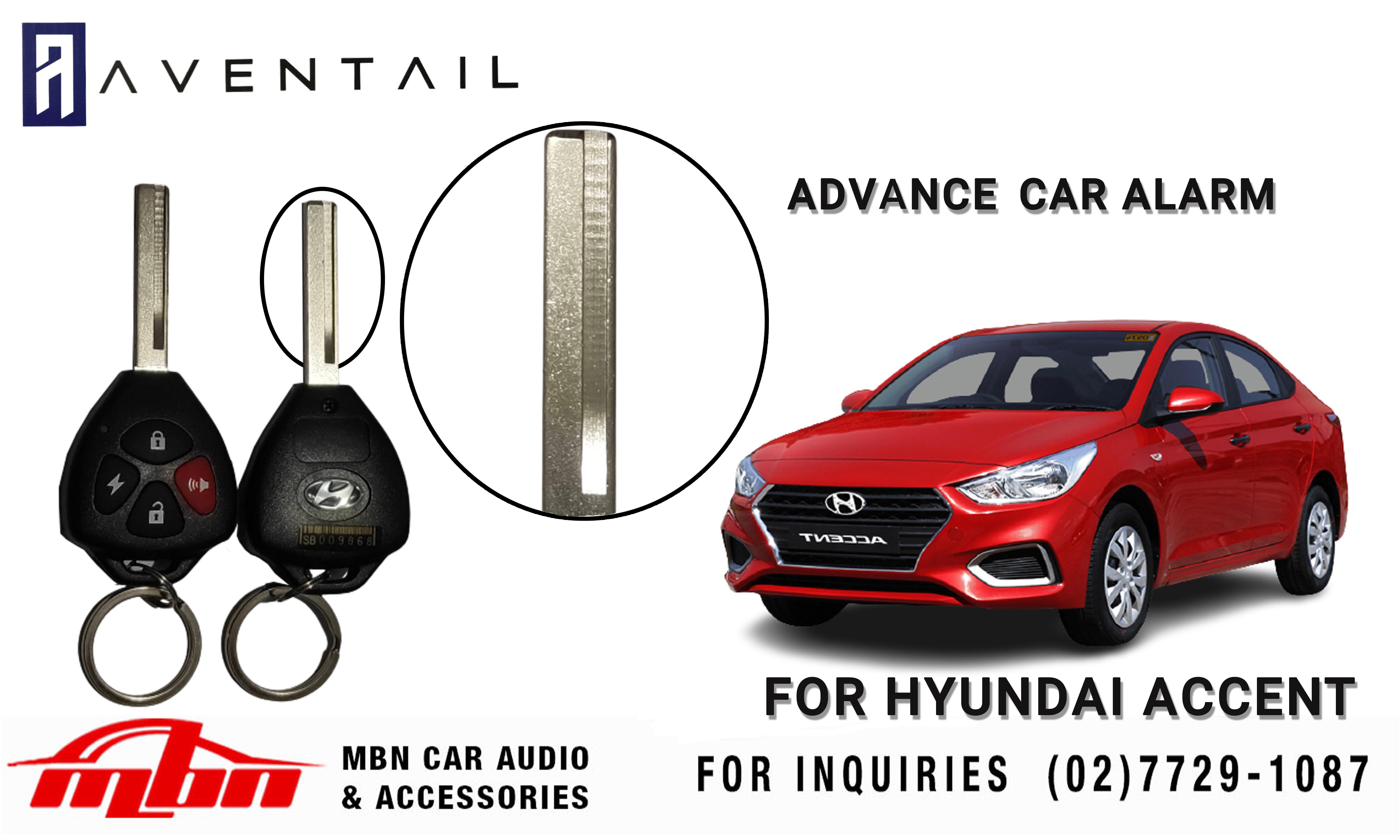 Aventail Car Alarm Auto Security For Hyundai Accent with Standard Key