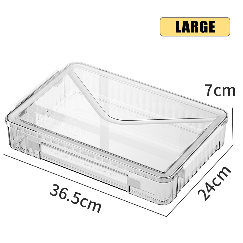 Document Certificate Storage Box Clear Organizer Desktop Storage ...