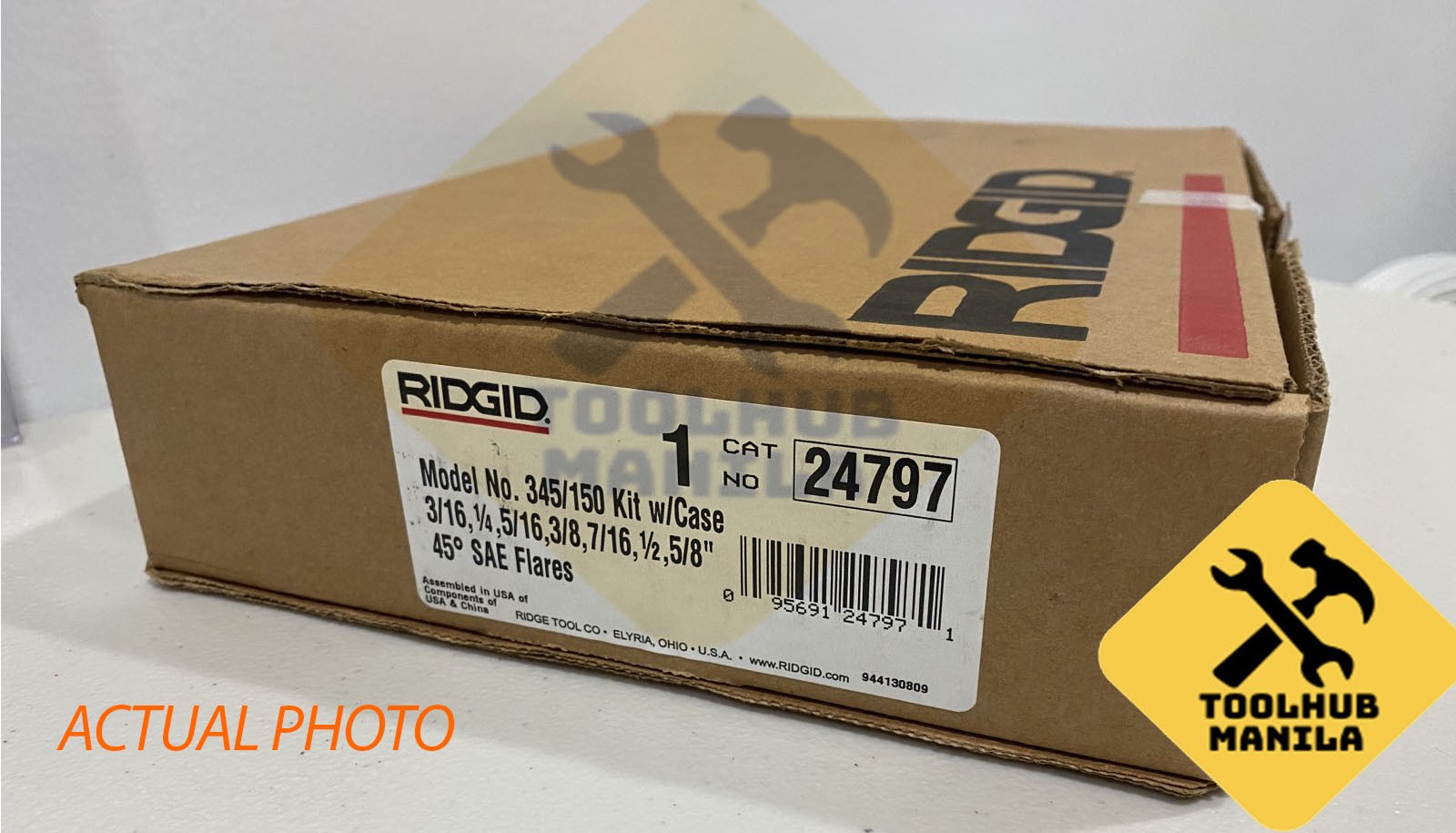 RIDGID Model 345/150 Flaring Tool Kit with #150 Tubing Cutter With
