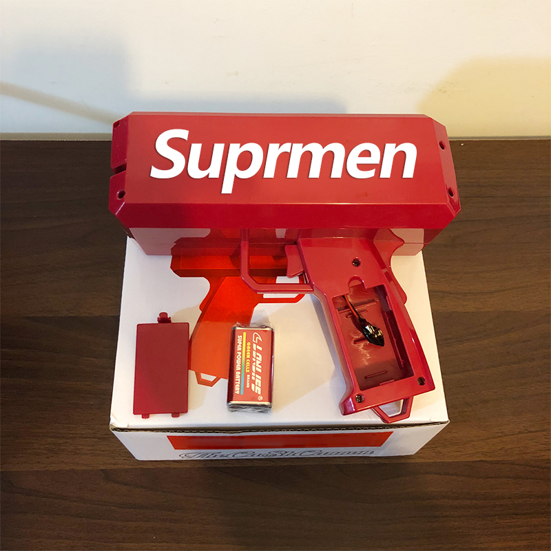 Supreme money dispenser, money spray gun, money spray gun, money grab net, Berry Bros. & Rudd