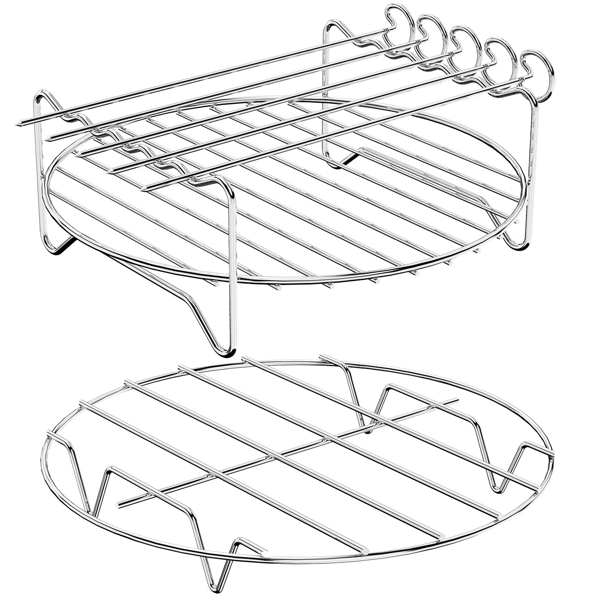 Stainless Steel Air Fryer Skewer Stand Skewer Grill Dehydration