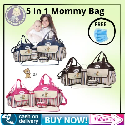COD 5 in 1 Multifunction Diaper Mommy& Baby bag !! MOmmy And Baby !!with FREEBIES