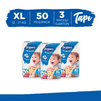 pampers drypers xl