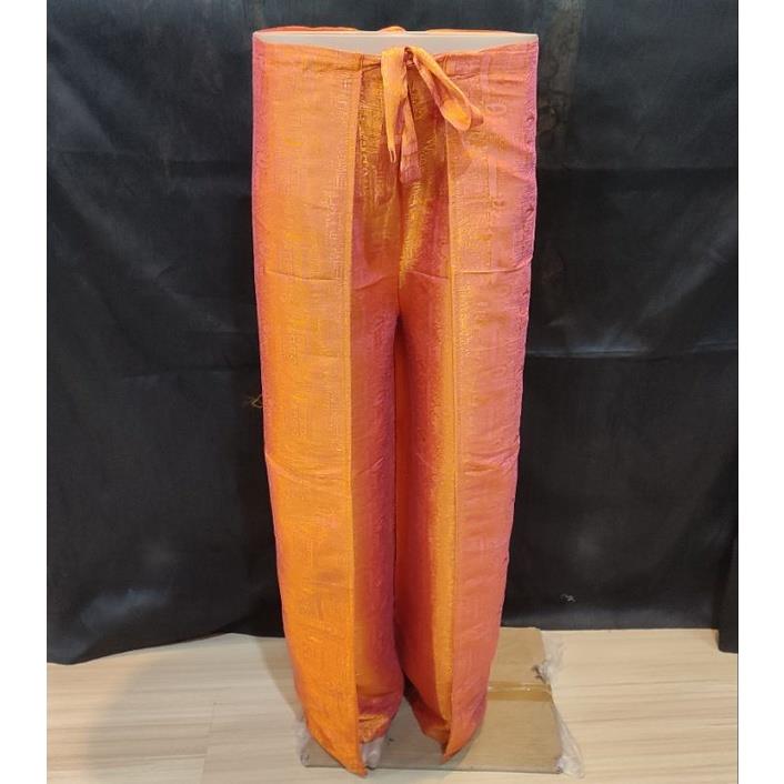 Women Pants Wrap Around Thai Silk Palazzo Pant[Free Size]