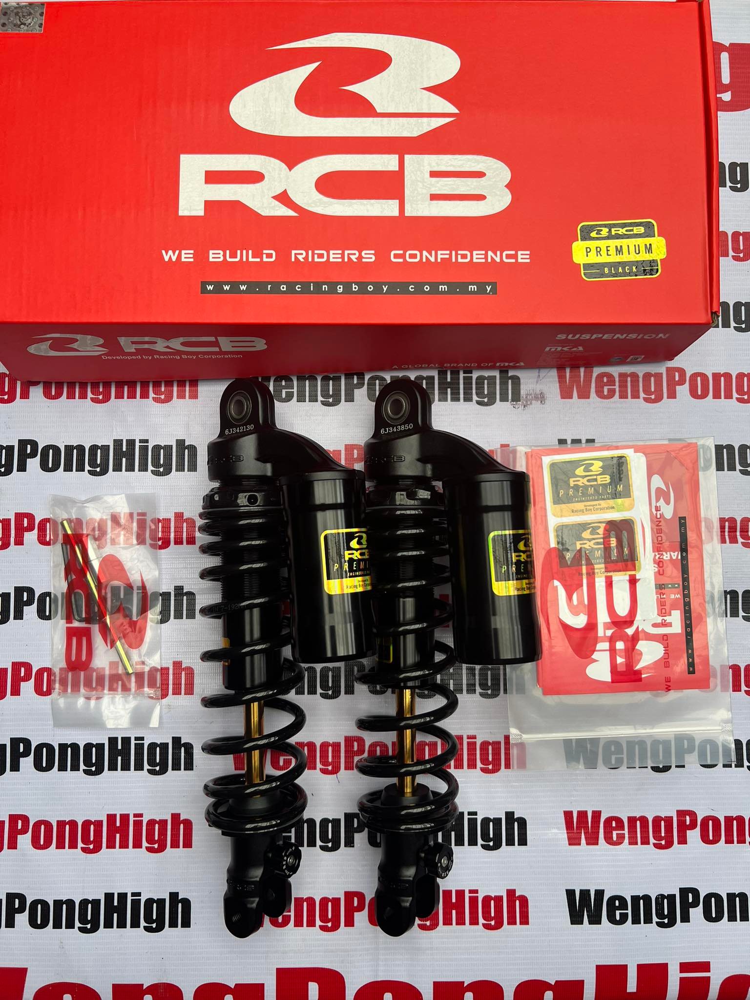 RCB REAR SHOCK AEROX/NMAXV2 (NMAXV1 LOWERED) 305MM MB2+SERIES ...