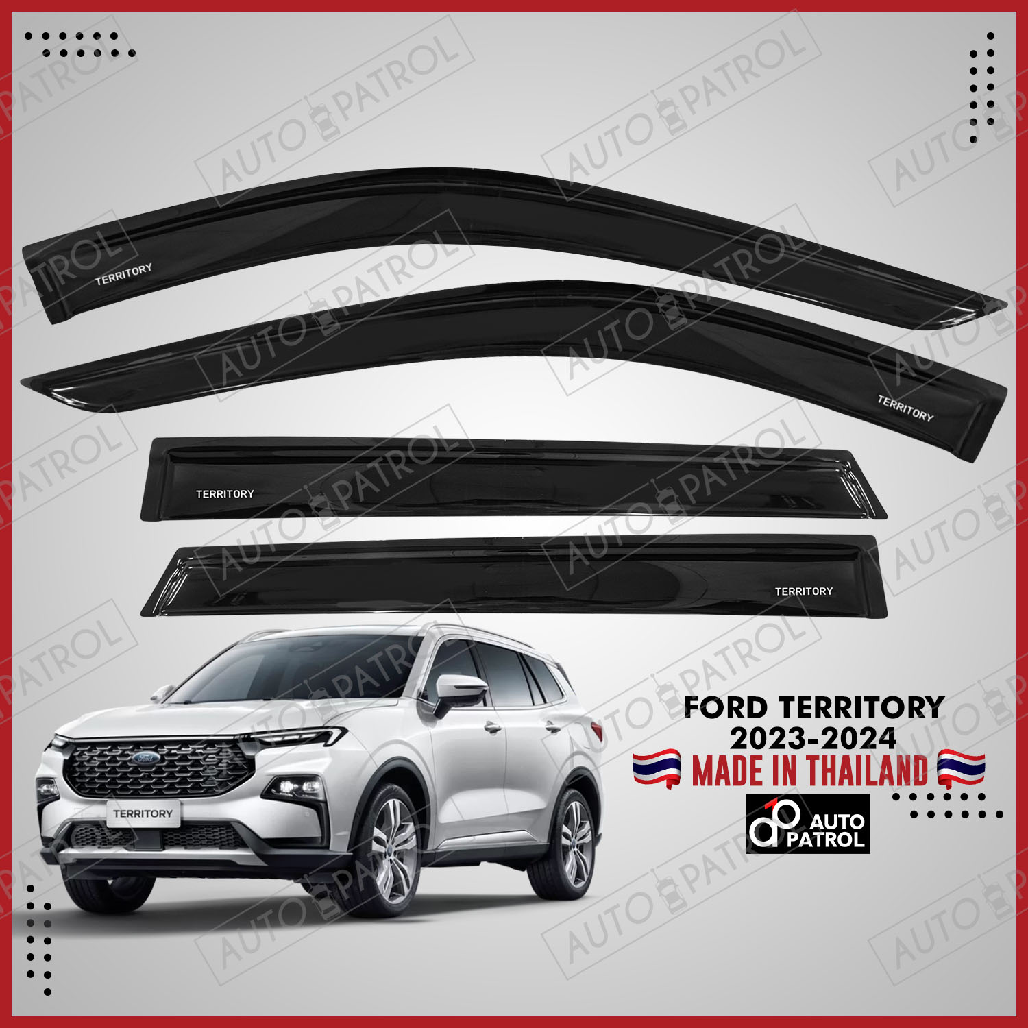 Ford Territory 2023-2024 Window Door Visor Black   Rain   Sun Doorvisor 