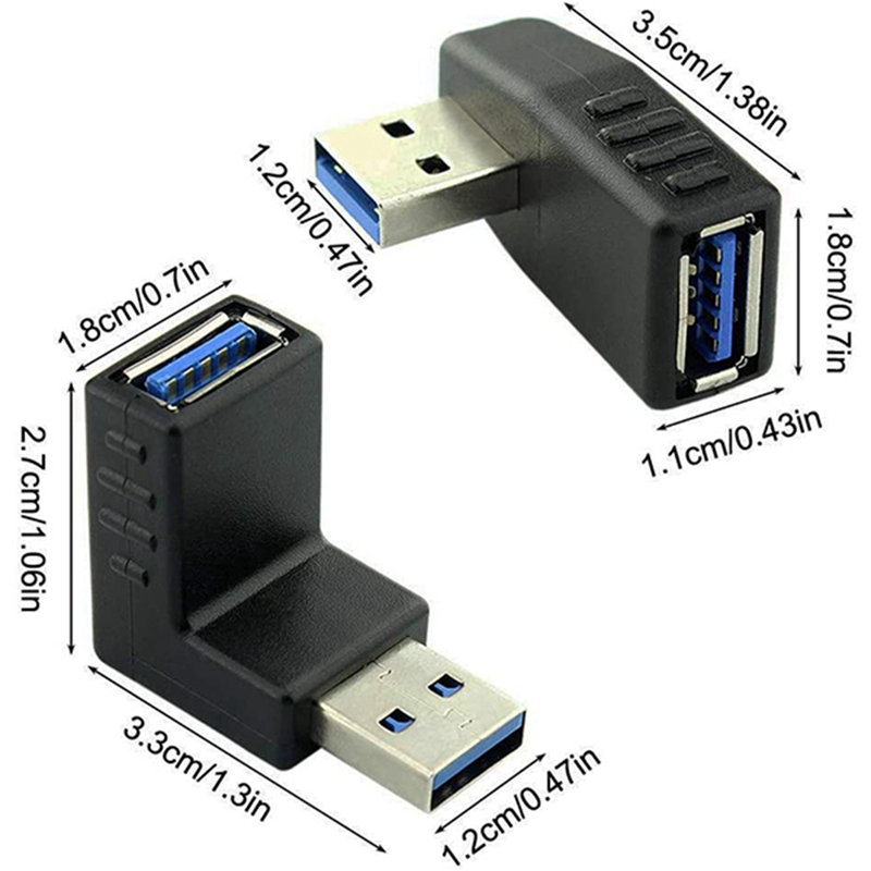 Usb 90 Degree Adapter 90 Degree USB 3.0 Male To Female Adapter, Right ...