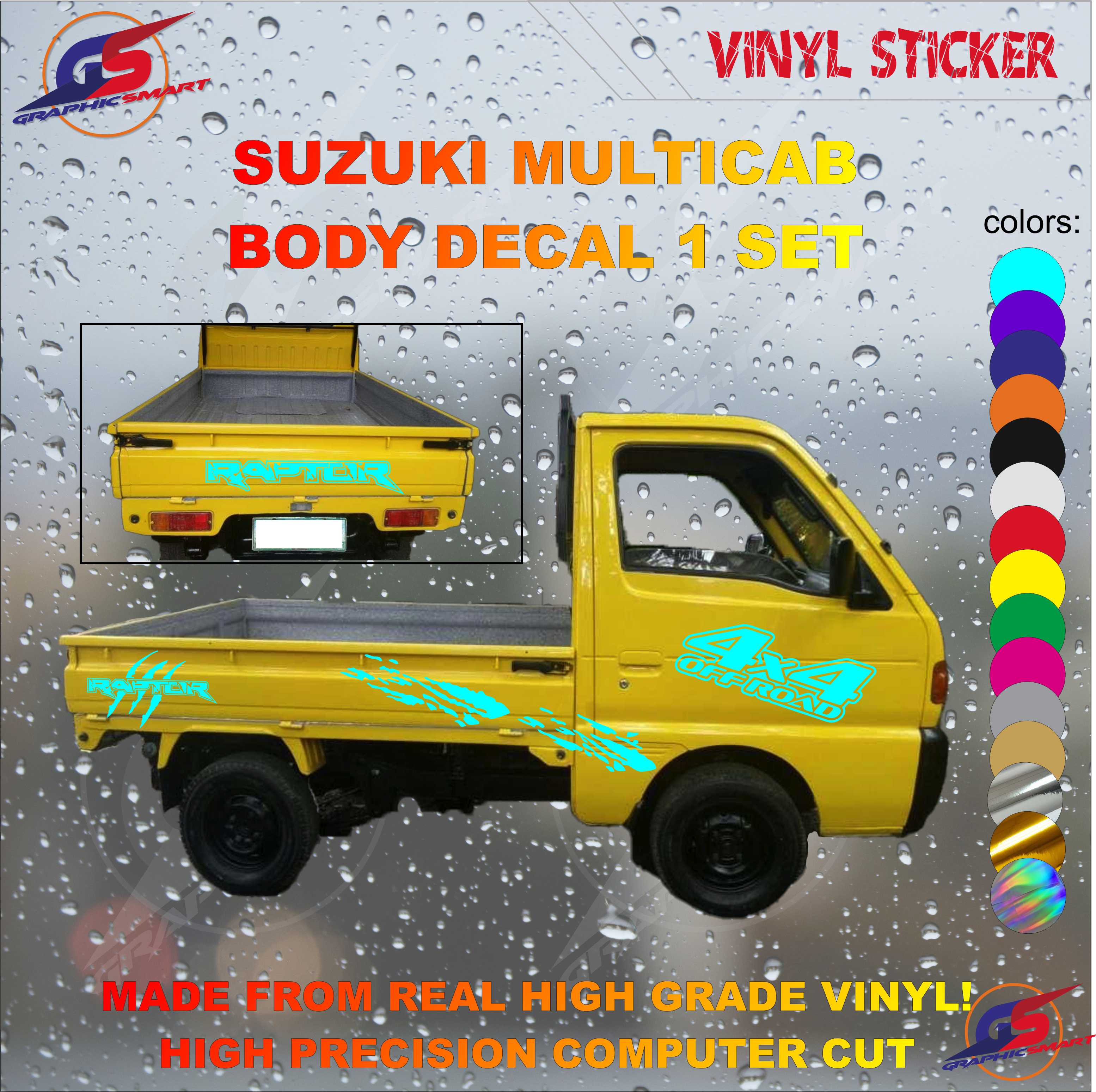 SUZUKI Multicab 1 Set Body Decal More Colors! High Quality Sticker
