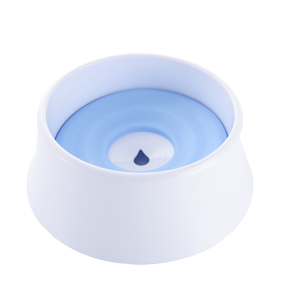 HATELI Pet Supplies New Dog Drinker Dog Basin Does Not Wet Mouth Cat and Dog Splash-proof Large Capacity Buoyancy Bowl