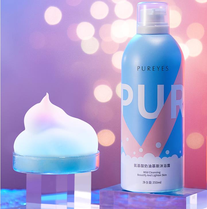 Pureyes whitening shower gel original Mousse foaming bottle Perfume