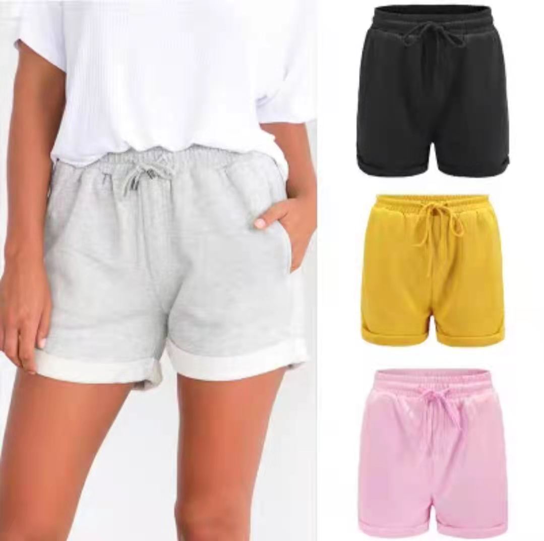 womens white jogger shorts