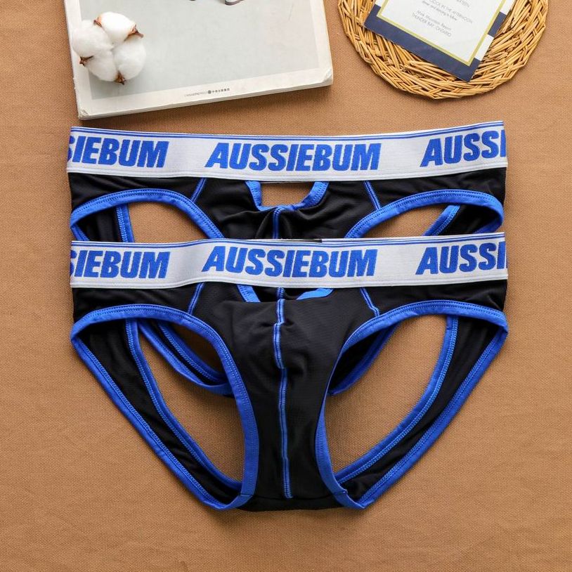 AussieBum Cotton Bumless Jockstraps Bottomless Cotton Briefs With Front  Open Brief