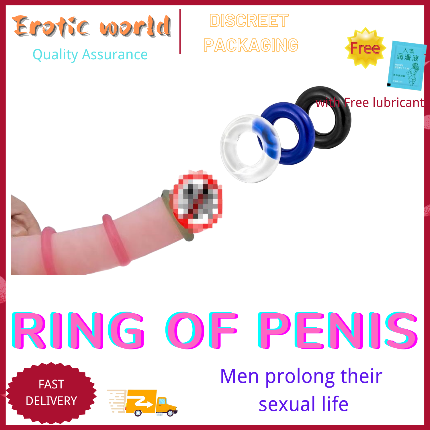 Hot Sale New Male Penis Ring Extend Sex Time Lazada Ph