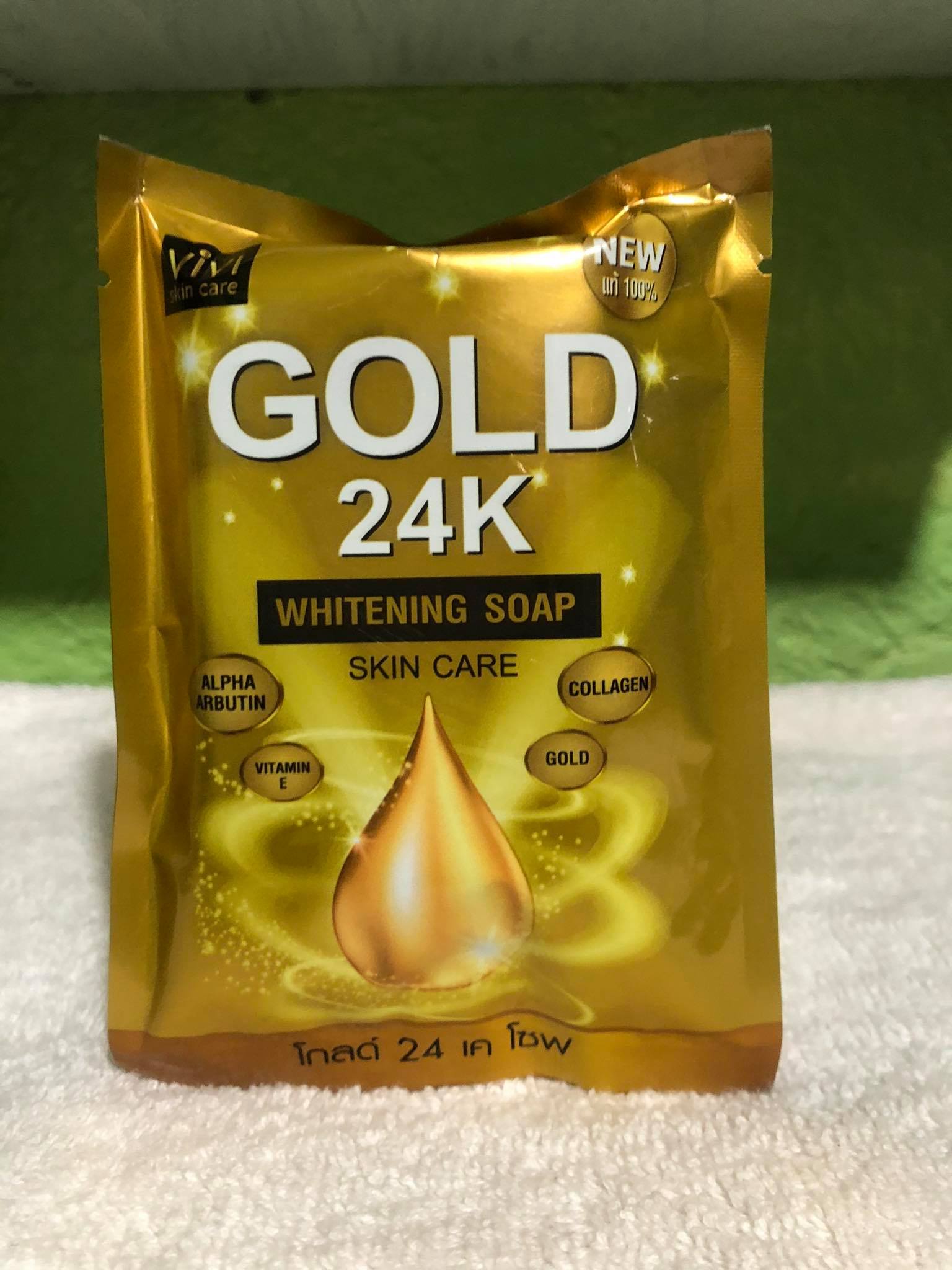 gold 24k whitening soap review