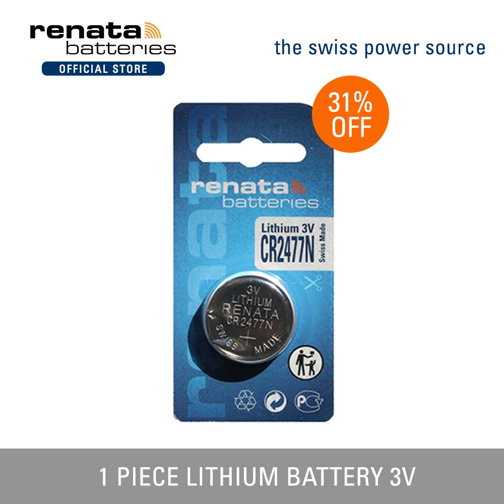 6 X Batterie A Bottone Renata CR2477N 3V - Sostituisce CR, BR, DL, ECR, KCR, ML 2477N