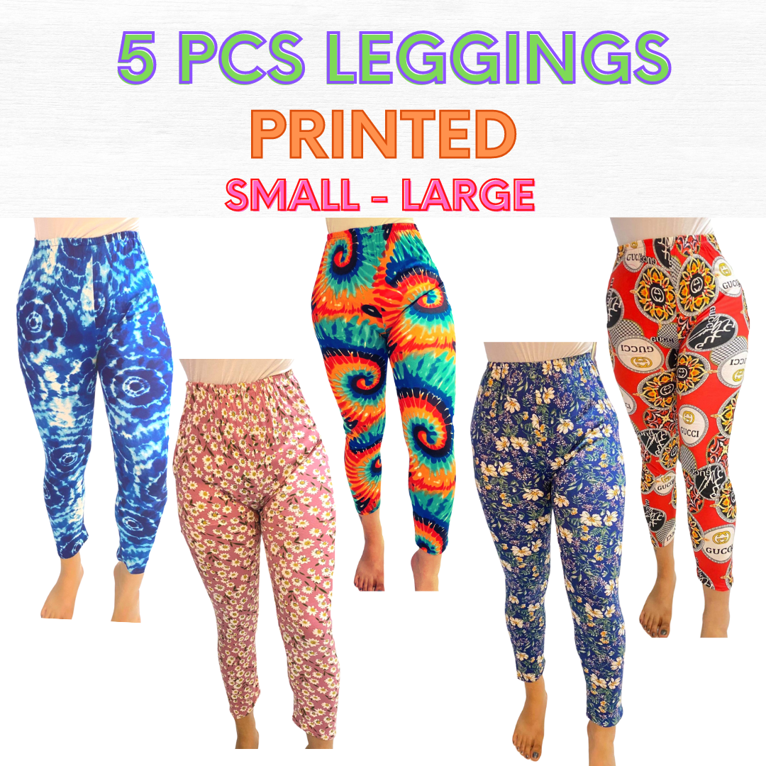 PRINTED LEGGINGS - ASSORTED DESIGN ONLY - FREE SIZE - SMALL TO LARGE - WOMENS  LEGGINGS - TIE DYE - FLORAL - DIFFERENT COLORS - YOGA - ZUMBA - EXERCISE -  WORKOUT - JOGGING - HIGH WAIST - COTTON - COMFORTABLE - PANTS - STRETCHABLE  - AFFORADABLE