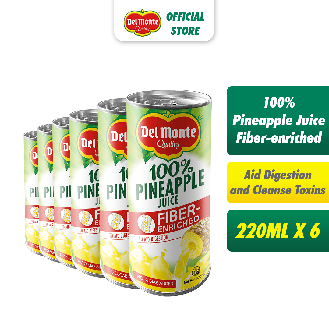 DEL MONTE 100 Pineapple Juice Fiberenriched to Aid Digestion and