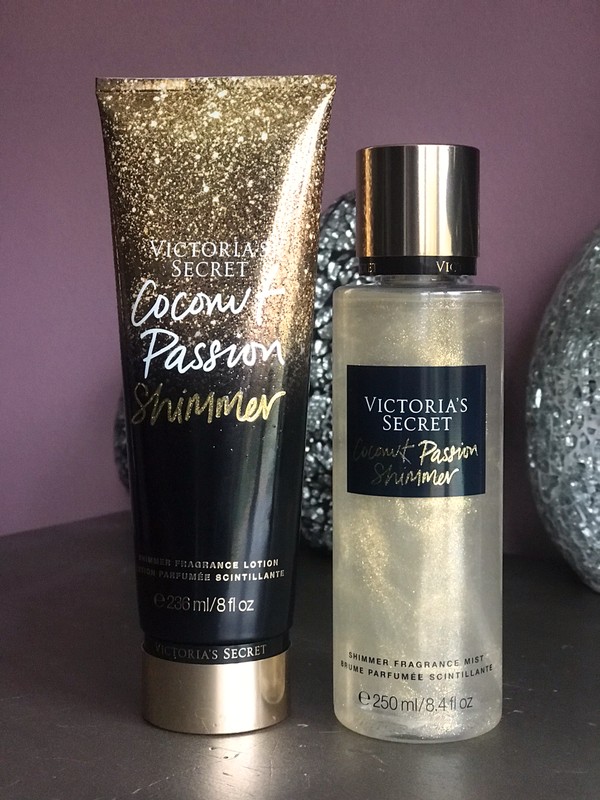 Victoria's Secret Coconut Passion Shimmer - Kit Body Splash + Lotion ( glitter)