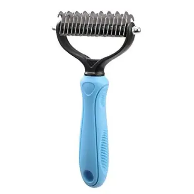 Pet Comb Brush Double Open Knot Rake Stainless Steel Hair Grooming Tool (Small)