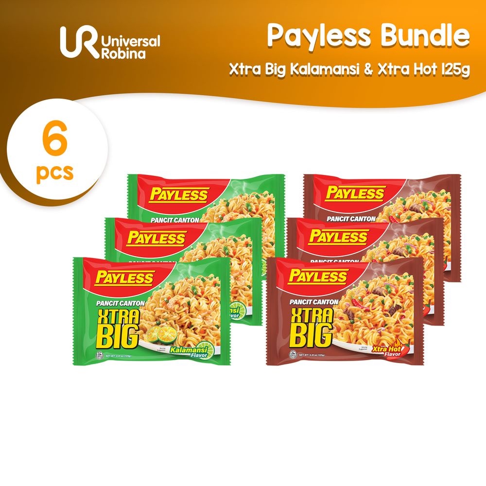 Payless Xtra Big Pancit Canton Kalamansi - Pack Of 3 And Payless Xtra ...