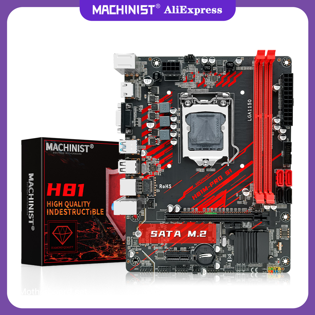 MACHINIST H81 Motherboard LGA 1150 Support DDR3 Ram Memory CORE i3i5i7