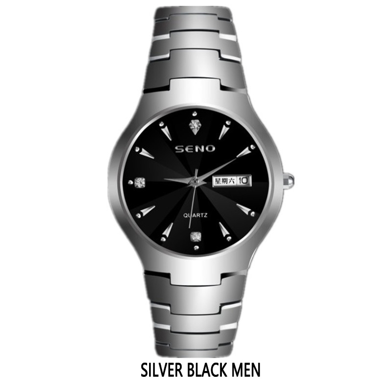 SENO dual calendar ladies watch couples diamond quartz watch