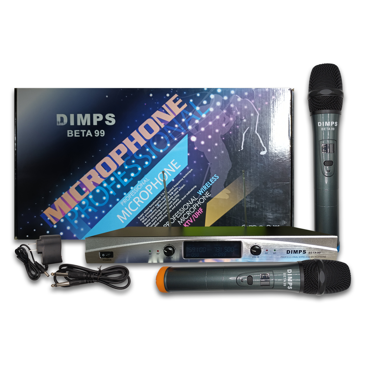 Dimps BETA99 Professional Wireless Microphone (Battery Voltage 9V