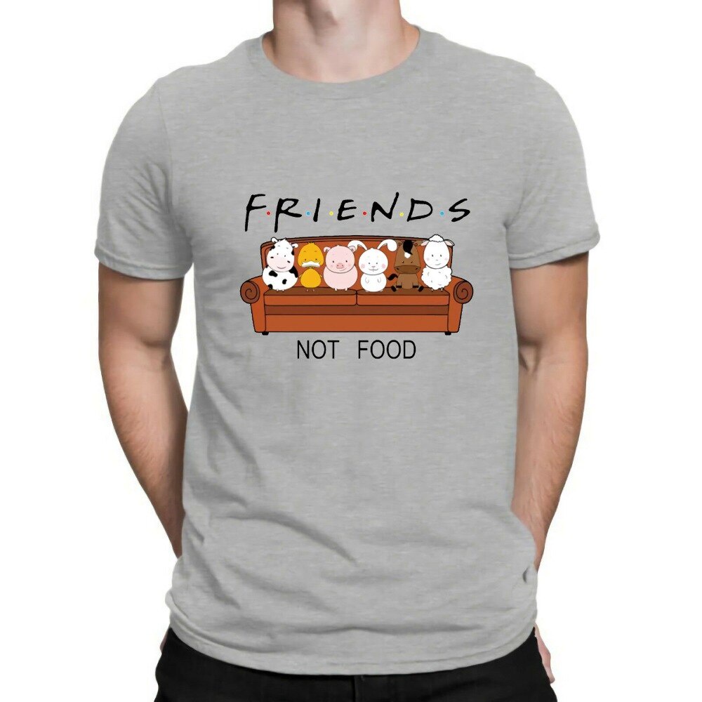 New Style Animal Friends Non-Food Funny Imitation T-Shirt Vegan Vegetarian  Fleshless Men Fashion Half-Sleeved O-Neck Pure Cotton | Lazada PH