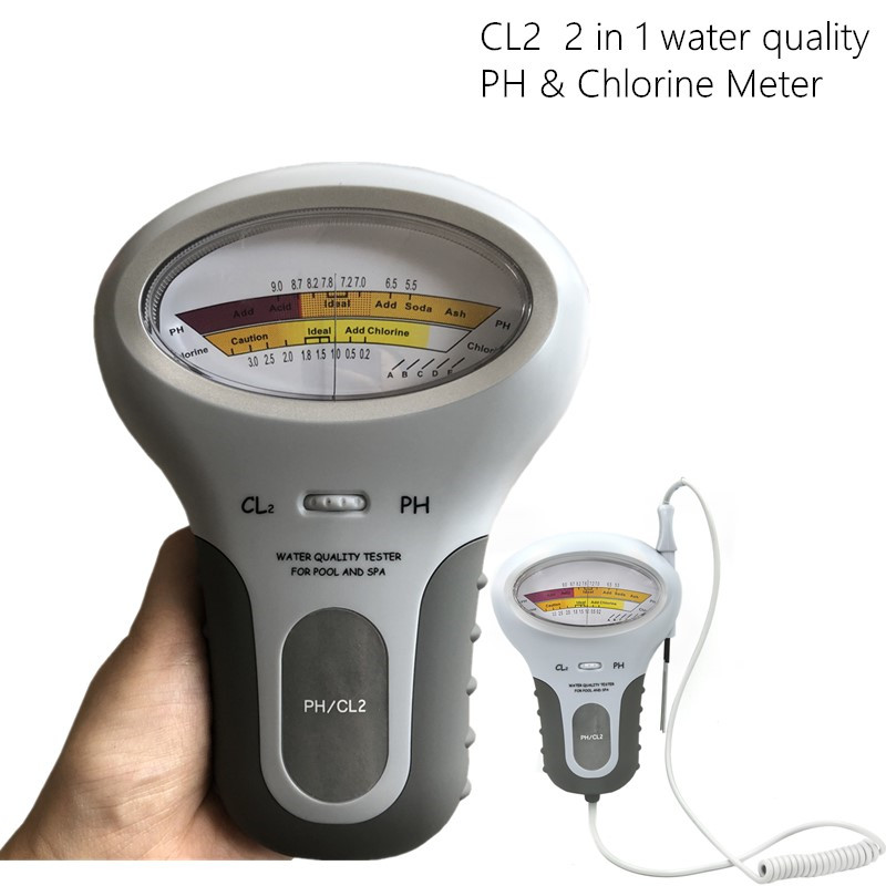 CL2 Tester 2 in 1 Water Quality PH & Digital Chlorine tester PC-101 ...