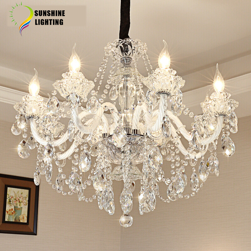 SUNSHINE Luxury LED Crystal Chandeliers Lighting lustre cristal For Living room Bedroom Hotel