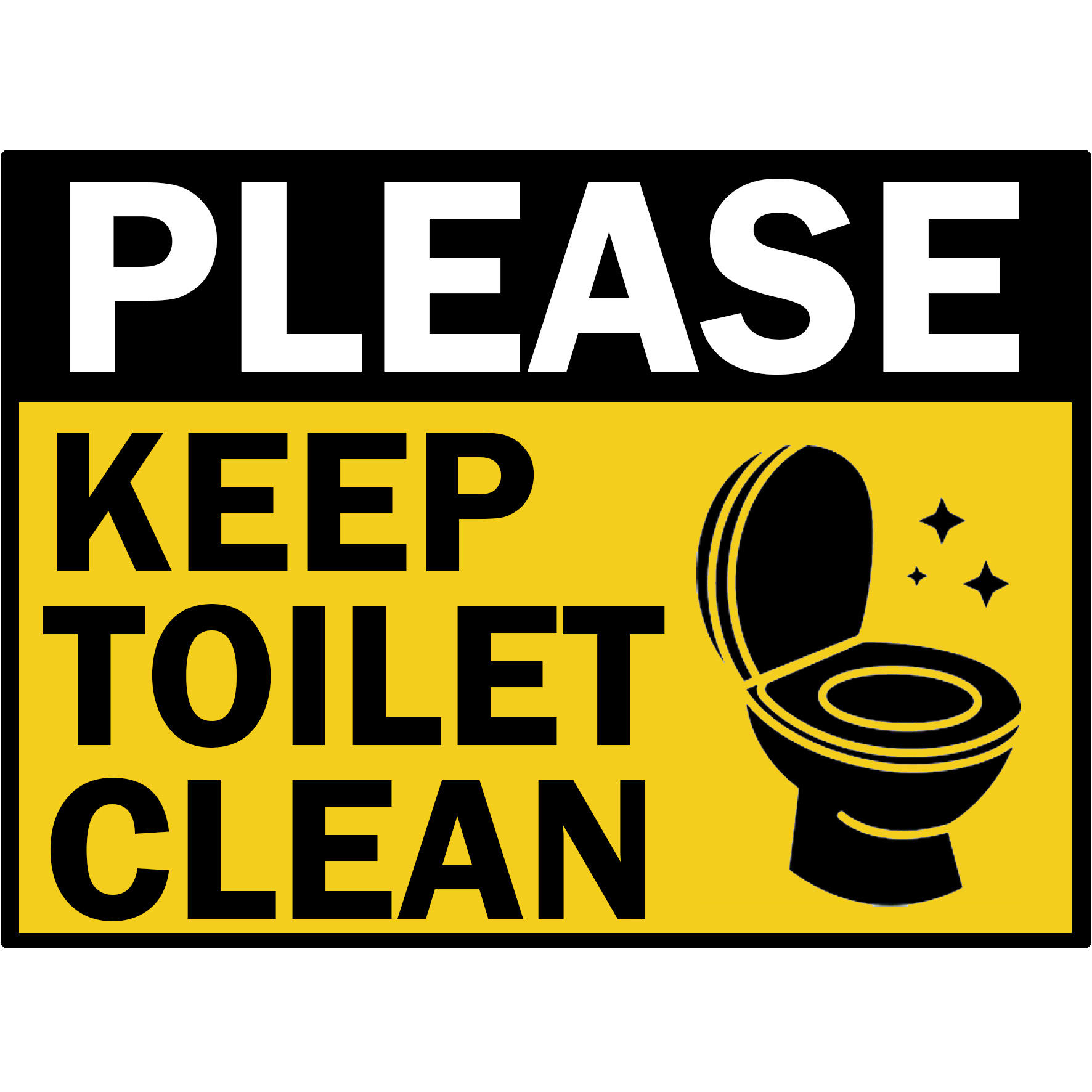 Keep Toilet Clean - Laminated Signage Waterproof - A4 Size | Lazada PH