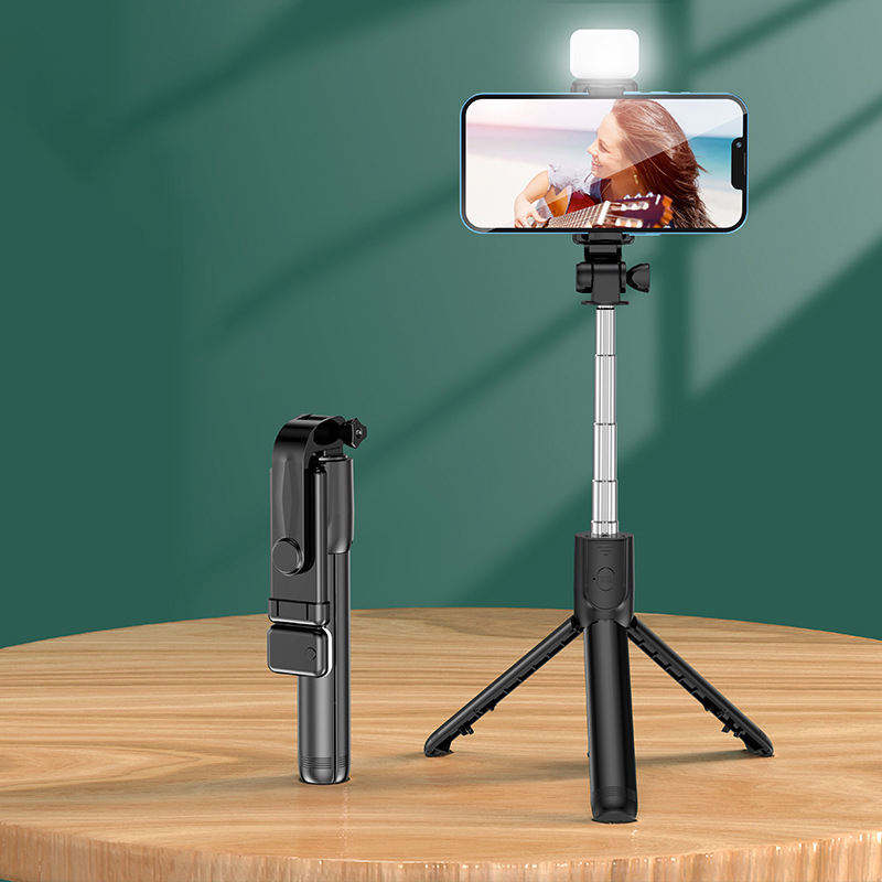 4 In 1 Tripod Phone Stand Holder Selfie Stick With Light Tripod Monopod