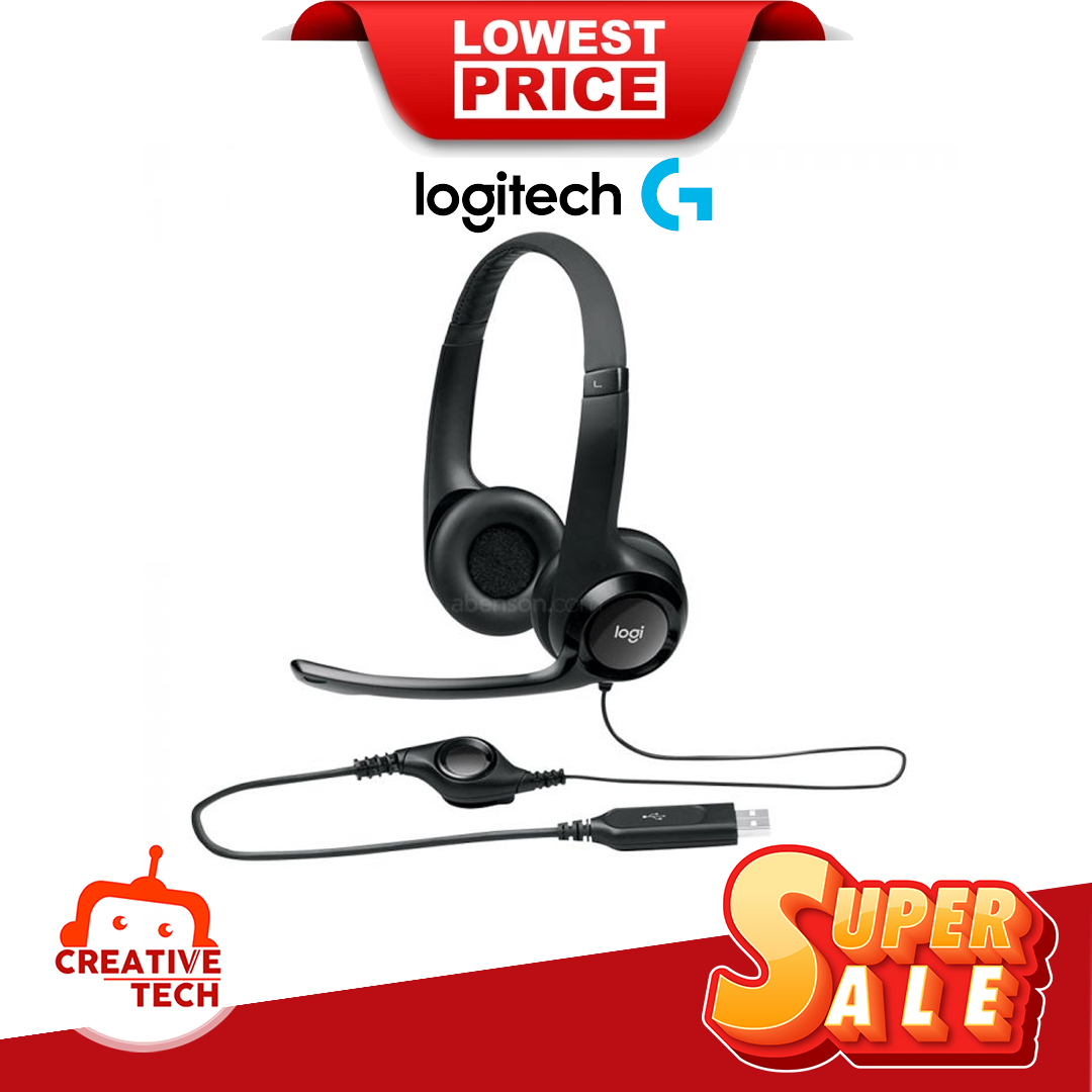 Logitech H390 Rotating Noise Canceling Mic, Digital Stereo Sound