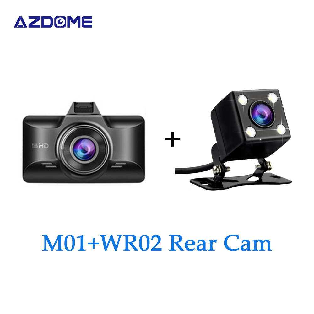 AZDOME M01 Pro Dashcam Voiture Avant Arrière, Full HD 1080P Caméra