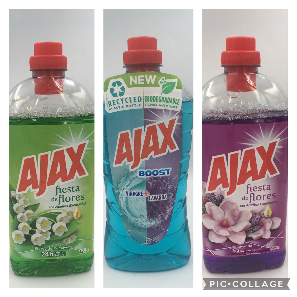 Useful AJAX LIQUID CLEANER Fiesta das Flores with Essential Oils 1.25L