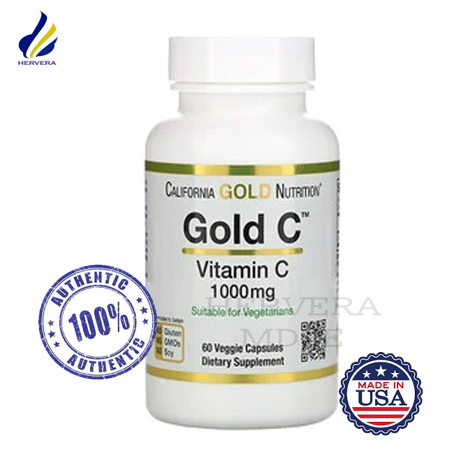 MADE IN USA California Gold Nutrition, Gold C, Vitamin C, 1,000 mg, 60