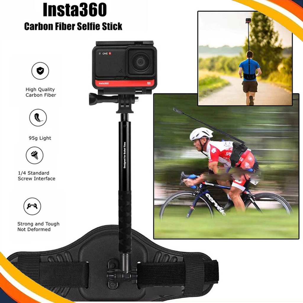 ⚘Wearable Waist Bracket+360 Bullet Time Invisible Selfie Stick For