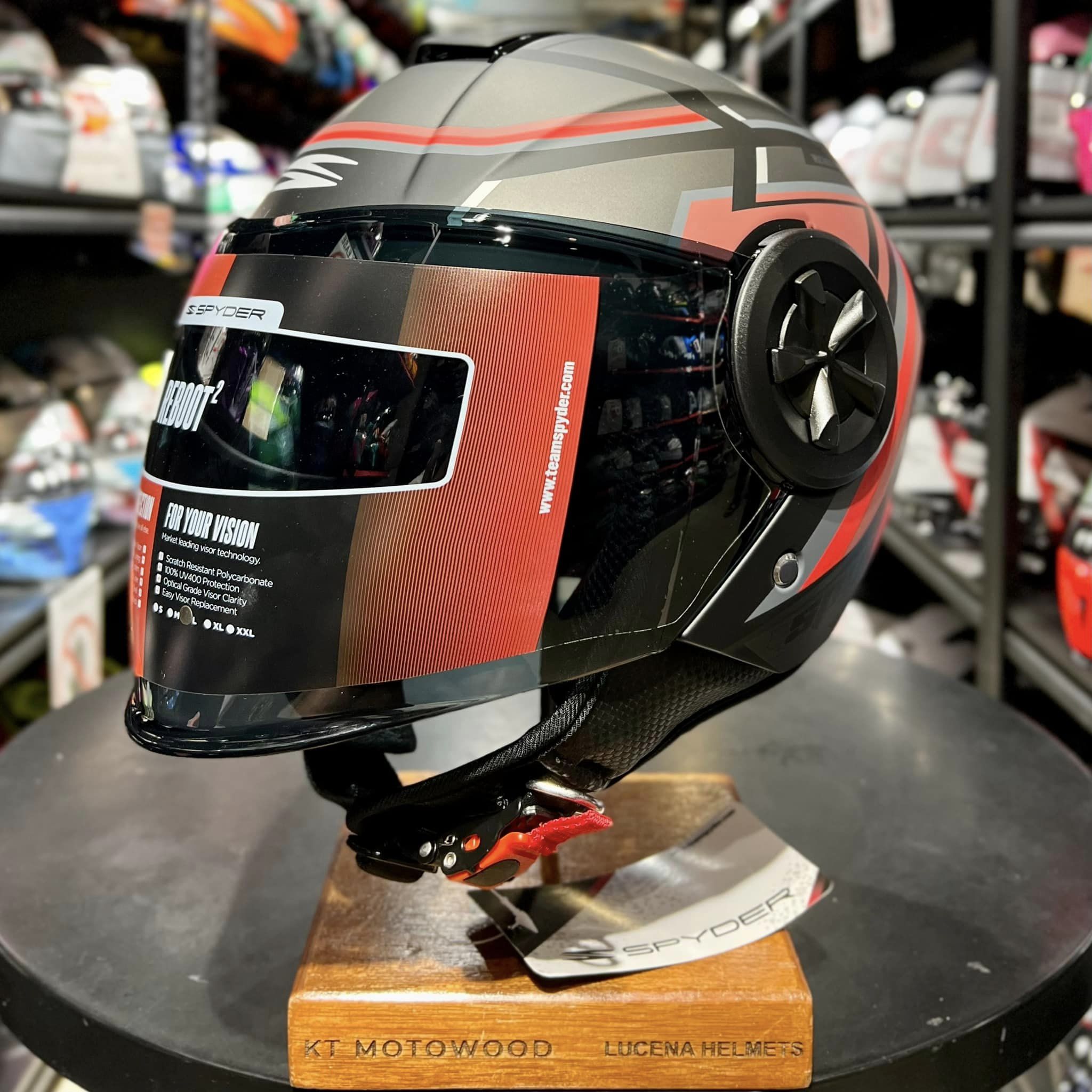 SPYDER REBOOT 2 S7 Half Face Single Visor Helmet w/ FREE EXTRA VISOR