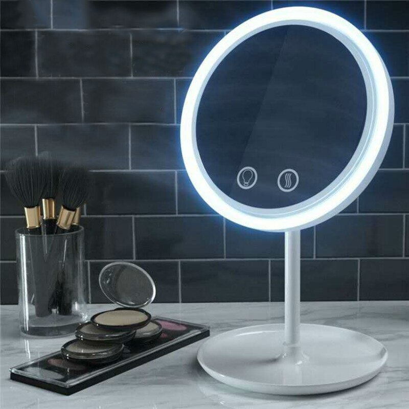 Multifunctional Makeup Mirror With Led, Vanity Mirror With Lights Stand Up
