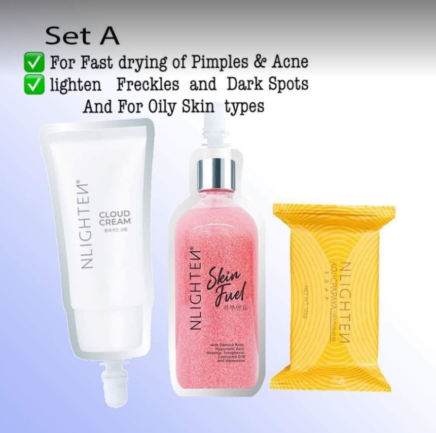 KOREAN SKIN CARE SET BY NLIGHTEN / Instant Brightening set / Deep