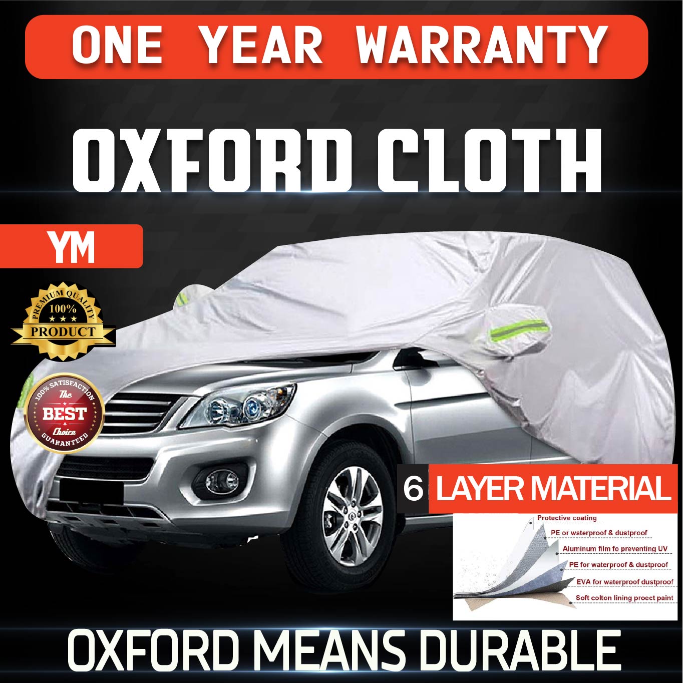 Waterproof Car Cover SUV MEDIUM SIZE (Toyota RAV4, Mitsubishi Adventure