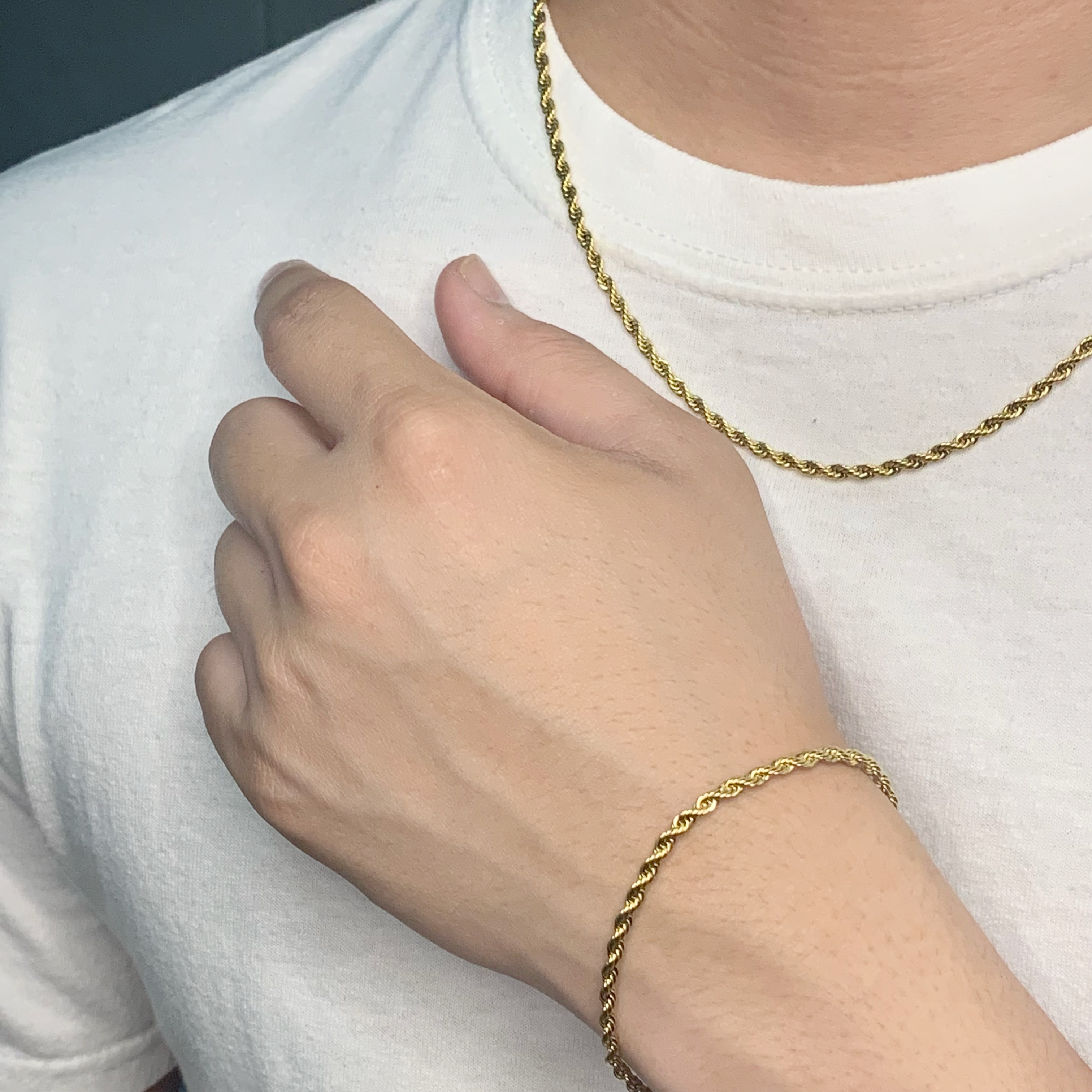 Mariano Rope Chain and Bracelet Set 